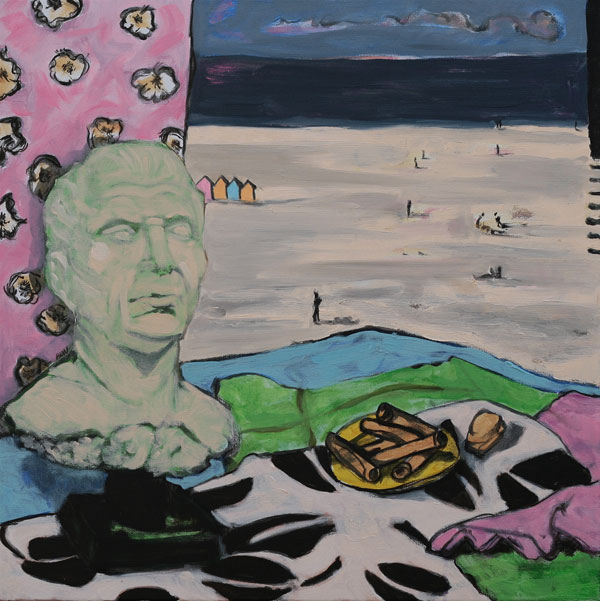 Gaufres et César - 60x60 - huile sur toile